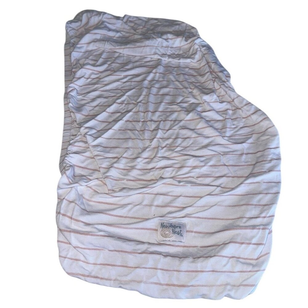 Newborn Nest Bassinet Sheet Pink White Stripe Soft Bamboo Blend
